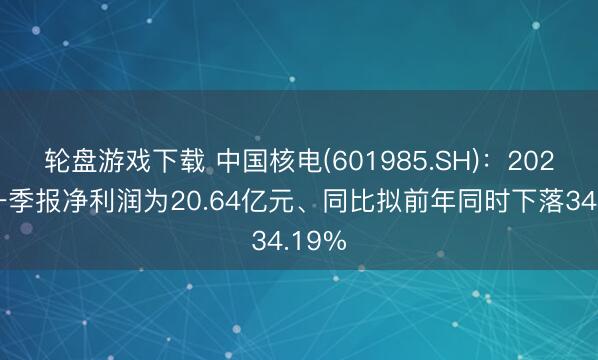 轮盘游戏下载 中国核电(601985.SH)：2026年一季报净利润为20.64亿元、同比拟前年同时下落34.19%